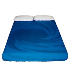 Whirlpool Hole Wave Blue Waves Sea Fitted Sheet (queen Size)