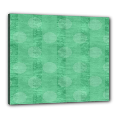 Polka Dot Scrapbook Paper Digital Green Canvas 24  X 20 