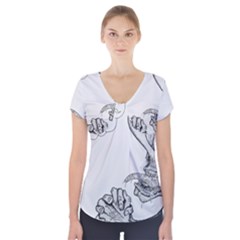 Bwemprendedor Short Sleeve Front Detail Top by PosterPortraitsArt