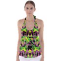 Jungle life and apples Babydoll Tankini Top View1