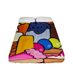 Sweet Stuff Digitally Food Fitted Sheet (full/ Double Size) by Nexatart