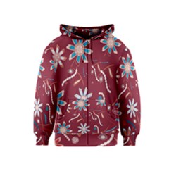 Floral Seamless Pattern Vector Kids  Zipper Hoodie by Nexatart