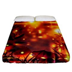 Summer Evening Fitted Sheet (queen Size) by Nexatart