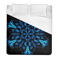 Blue Snowflake Duvet Cover (full/ Double Size) by Nexatart