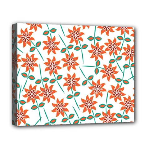 Floral Seamless Pattern Vector Deluxe Canvas 20  X 16  
