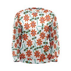 Floral Seamless Pattern Vector Women s Sweatshirt