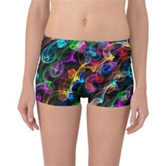 Rainbow Ribbon Swirls Digitally Created Colourful Reversible Bikini Bottoms by Nexatart