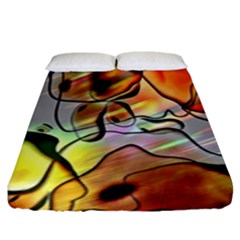 Abstract Pattern Texture Fitted Sheet (king Size) by Nexatart