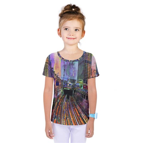 Downtown Chicago City Kids  One Piece Tee by Nexatart