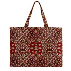 Seamless Pattern Based On Turkish Carpet Pattern Zipper Mini Tote Bag by Nexatart