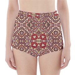 Seamless Pattern Based On Turkish Carpet Pattern High-waisted Bikini Bottoms by Nexatart