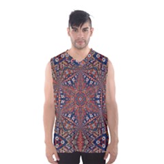 Armenian Carpet In Kaleidoscope Men s Basketball Tank Top