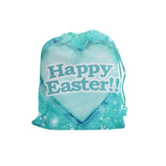 Happy Easter Theme Graphic Drawstring Pouches (Large) 