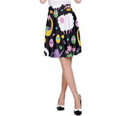 Cute Easter Pattern A-line Skirt by Valentinaart