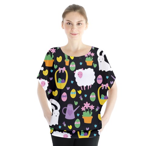 Cute Easter Pattern Blouse by Valentinaart