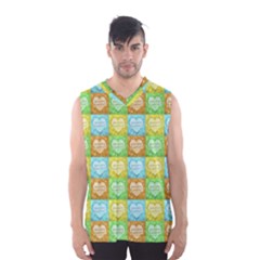 Colorful Happy Easter Theme Pattern Men s Basketball Tank Top by dflcprintsclothing