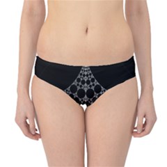 Drawing Of A White Spindle On Black Hipster Bikini Bottoms by Nexatart