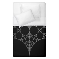 Drawing Of A White Spindle On Black Duvet Cover (single Size) by Nexatart