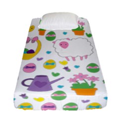 Cute Easter Pattern Fitted Sheet (single Size) by Valentinaart