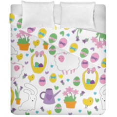 Cute Easter Pattern Duvet Cover Double Side (california King Size) by Valentinaart