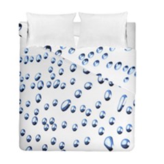 Water Drops On White Background Duvet Cover Double Side (full/ Double Size) by Nexatart