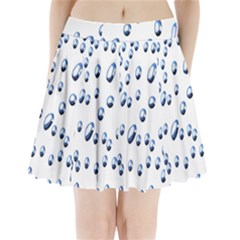 Water Drops On White Background Pleated Mini Skirt by Nexatart