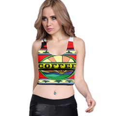 Coffee Tin A Classic Illustration Racer Back Crop Top by Nexatart