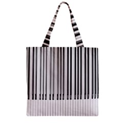 Abstract Piano Keys Background Zipper Grocery Tote Bag