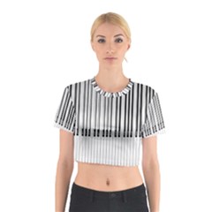 Abstract Piano Keys Background Cotton Crop Top