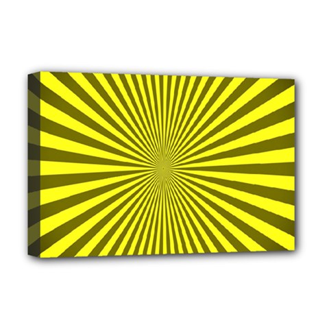 Sunburst Pattern Radial Background Deluxe Canvas 18  X 12   by Nexatart