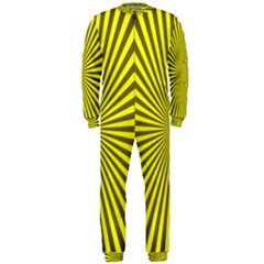 Sunburst Pattern Radial Background Onepiece Jumpsuit (men) 