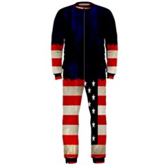 Grunge American Flag Background Onepiece Jumpsuit (men)  by Nexatart