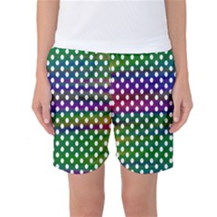 Digital Polka Dots Patterned Background Women s Basketball Shorts by Nexatart