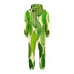 Leaves Pattern Design Hooded Jumpsuit (kids)