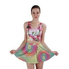 Abstract Geometric Wheels Pattern Mini Skirt by LovelyDesigns4U
