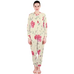 Seamless Flower Pattern Onepiece Jumpsuit (ladies)  by TastefulDesigns