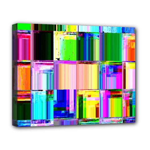 Glitch Art Abstract Deluxe Canvas 20  X 16  