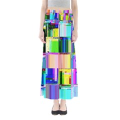 Glitch Art Abstract Maxi Skirts