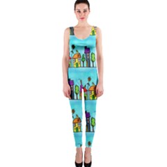 Colourful Street A Completely Seamless Tile Able Design Onepiece Catsuit by Nexatart