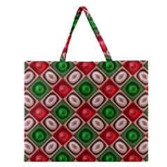 Gem Texture A Completely Seamless Tile Able Background Design Zipper Large Tote Bag by Nexatart