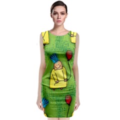 Party Kid A Completely Seamless Tile Able Design Classic Sleeveless Midi Dress