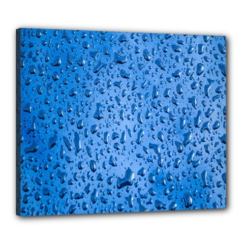 Water Drops On Car Canvas 24  X 20  by Nexatart