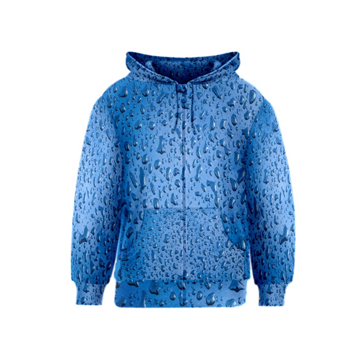 Water Drops On Car Kids  Zipper Hoodie