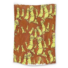 Cartoon Grunge Cat Wallpaper Background Large Tapestry by Nexatart