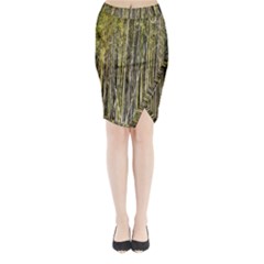 Bamboo Trees Background Midi Wrap Pencil Skirt by Nexatart