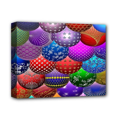 Fun Balls Pattern Colorful And Ornamental Balls Pattern Background Deluxe Canvas 14  X 11  by Nexatart