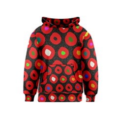 Polka Dot Texture Digitally Created Abstract Polka Dot Design Kids  Pullover Hoodie by Nexatart