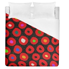 Polka Dot Texture Digitally Created Abstract Polka Dot Design Duvet Cover (queen Size) by Nexatart