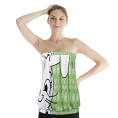 Easter Bunny  Strapless Top by Valentinaart