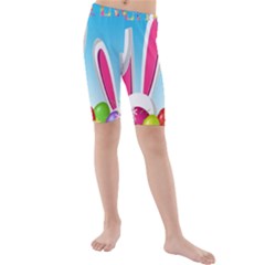 Easter Bunny  Kids  Mid Length Swim Shorts by Valentinaart
